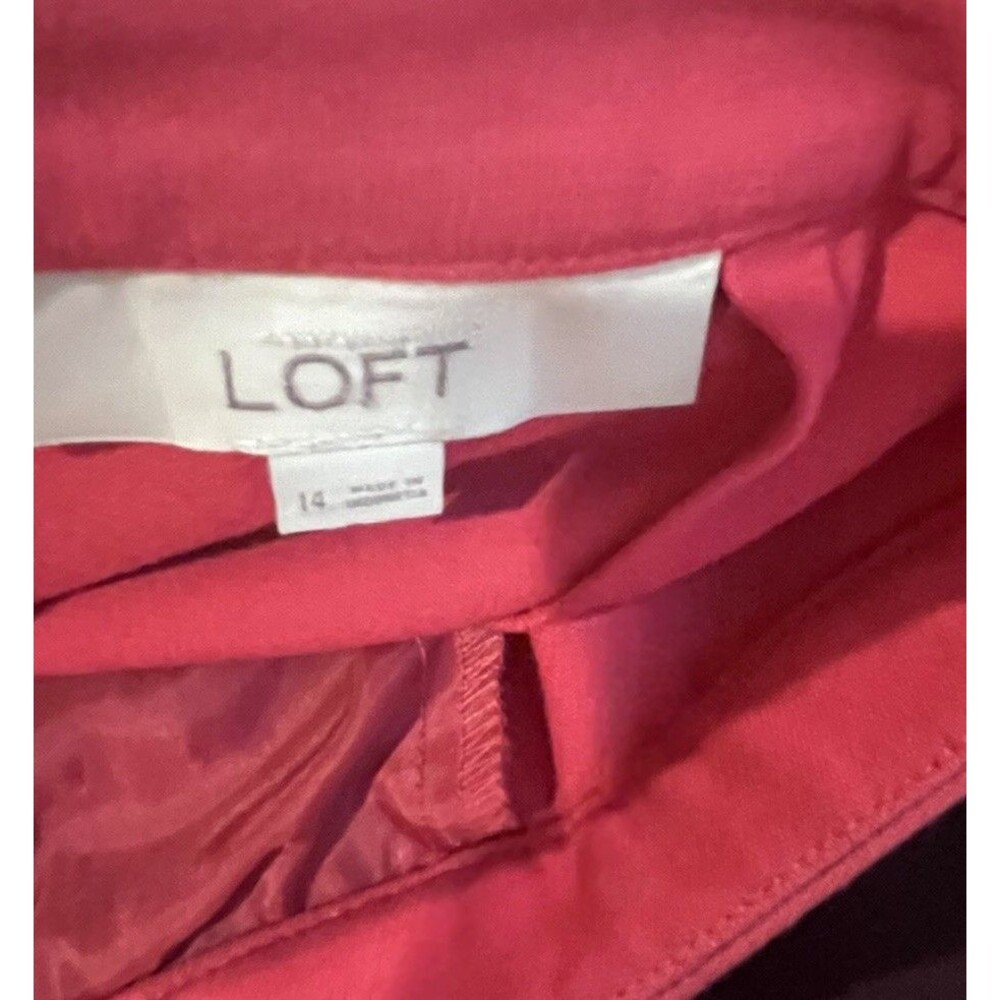 Loft Women’s Size 14 Set Of 4 Red, Pink, Gray, Burgandy Pencil Skirts Knee Lengt - Picture 3 of 3